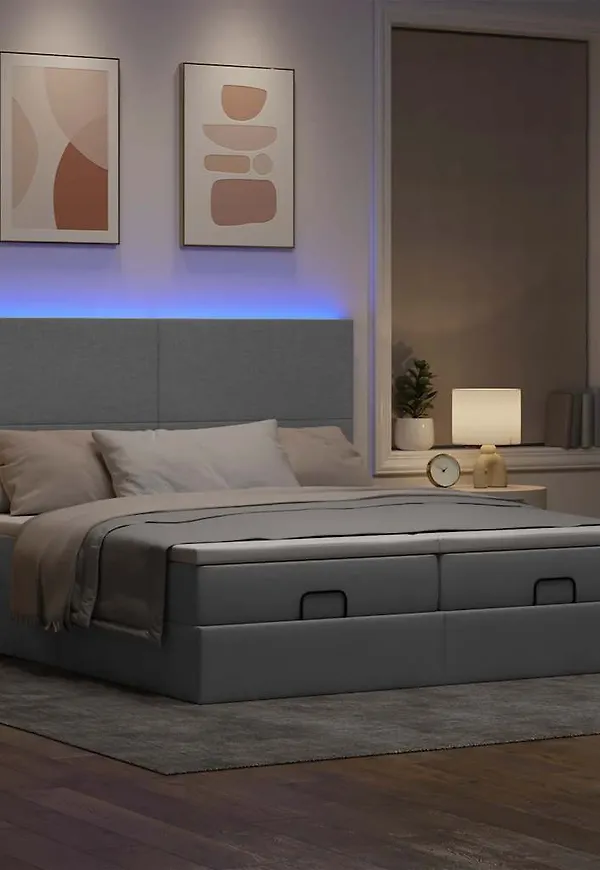 Riktigt trendig grå säng 2025 från vidaXL.