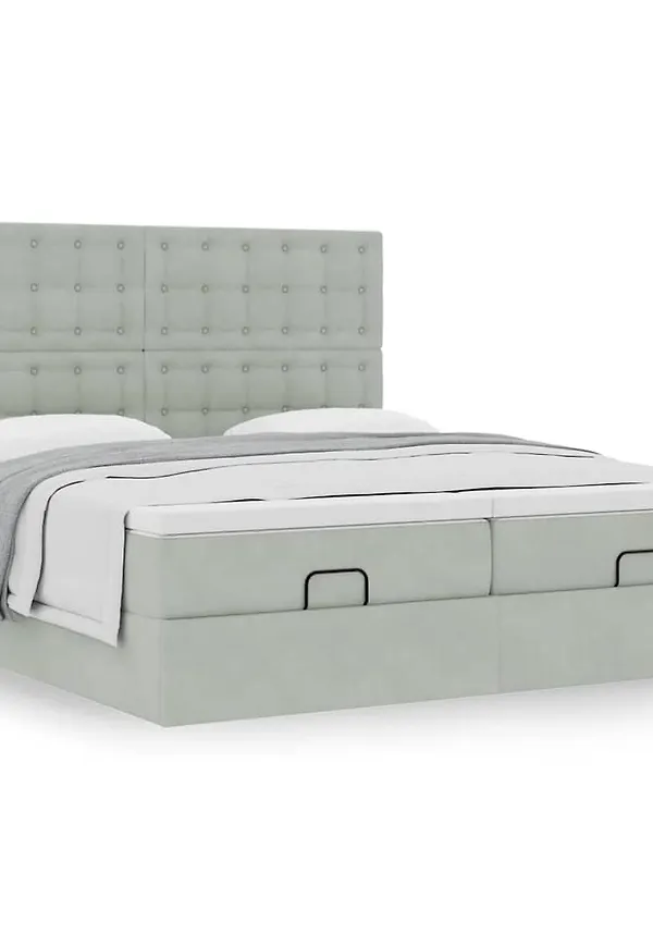 Söt grå dubbelsäng 2025 från vidaXL.