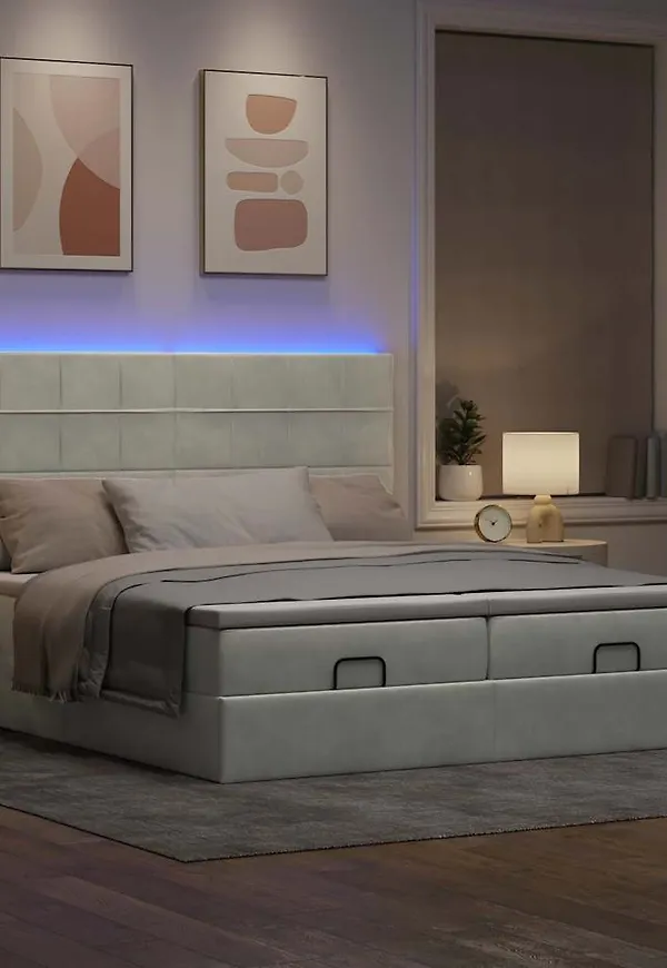 Elegant säng i grått från vidaXL.