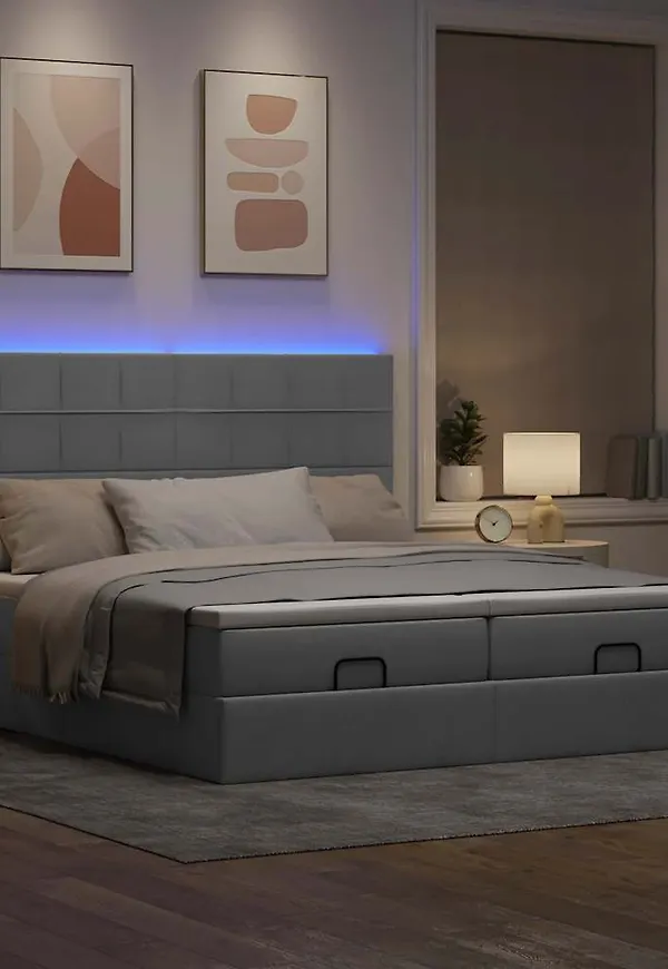 Smickrande säng i grått från vidaXL.