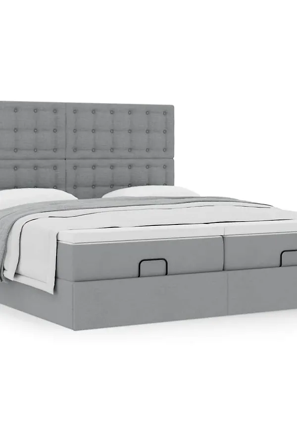 Komfortabel enkelsäng i grått från vidaXL.