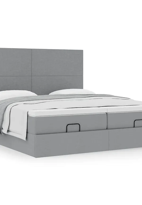 Grå dubbelsäng som passar perfekt till hösten 2025!