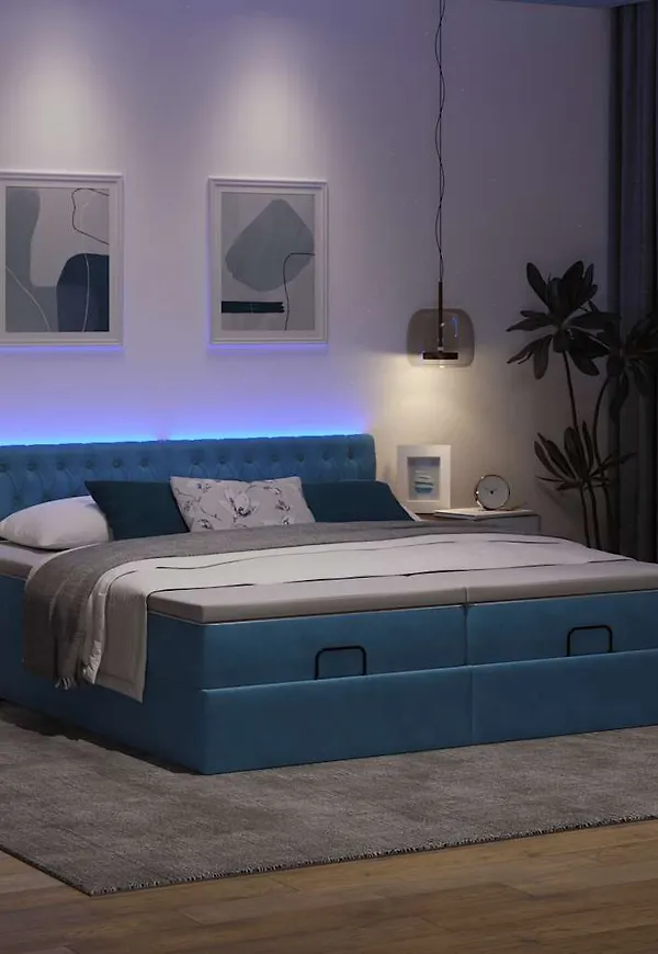 Exklusiv blå säng 2025 från vidaXL.