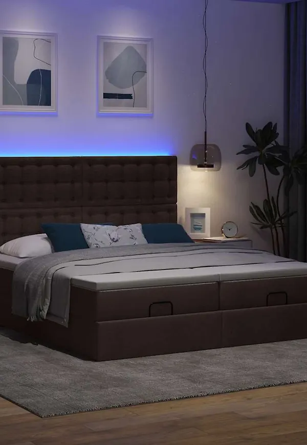 Brun dubbelsäng som passar perfekt till hösten 2025!