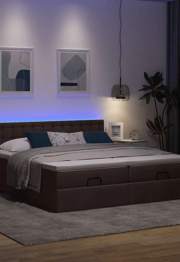 Superfin brun dubbelsäng 2025 från vidaXL.