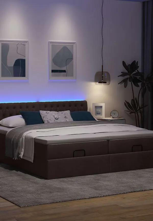 Brun dubbelsäng som passar perfekt till hösten 2025!