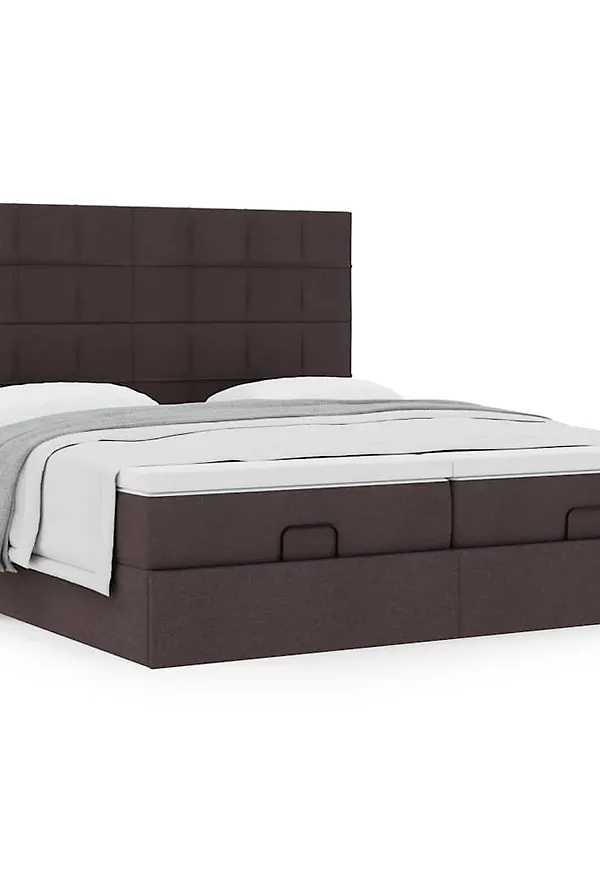 Stilren enkelsäng i brunt från vidaXL.