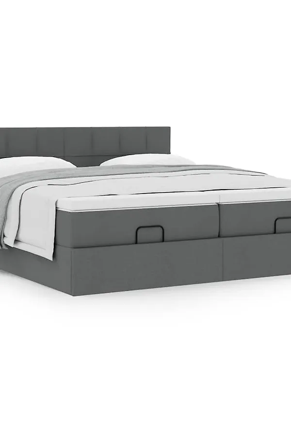 Grå dubbelsäng som passar perfekt till hösten 2025!