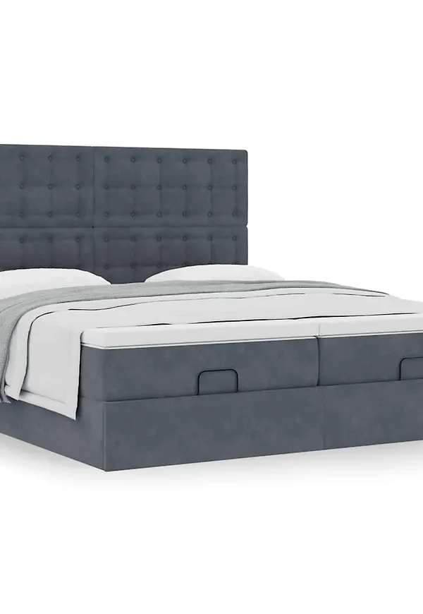 Trendig dubbelsäng i grått från vidaXL.