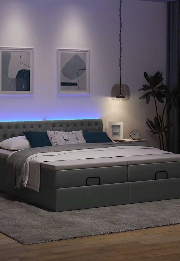 Jättefin grå enkelsäng 2025 från vidaXL.