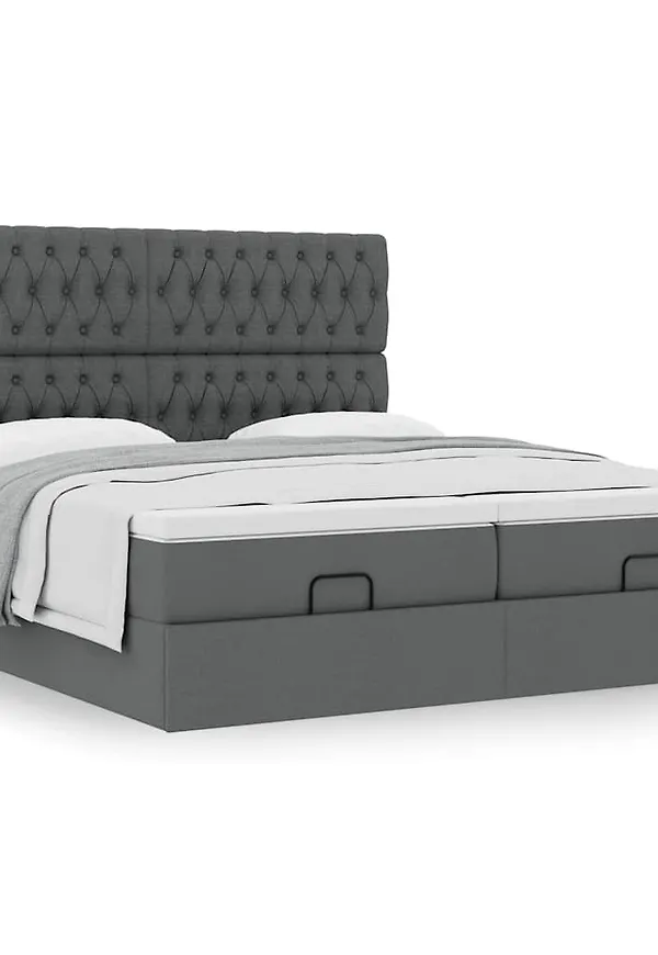 Grå vidaXL-dubbelsäng i elegant modell.