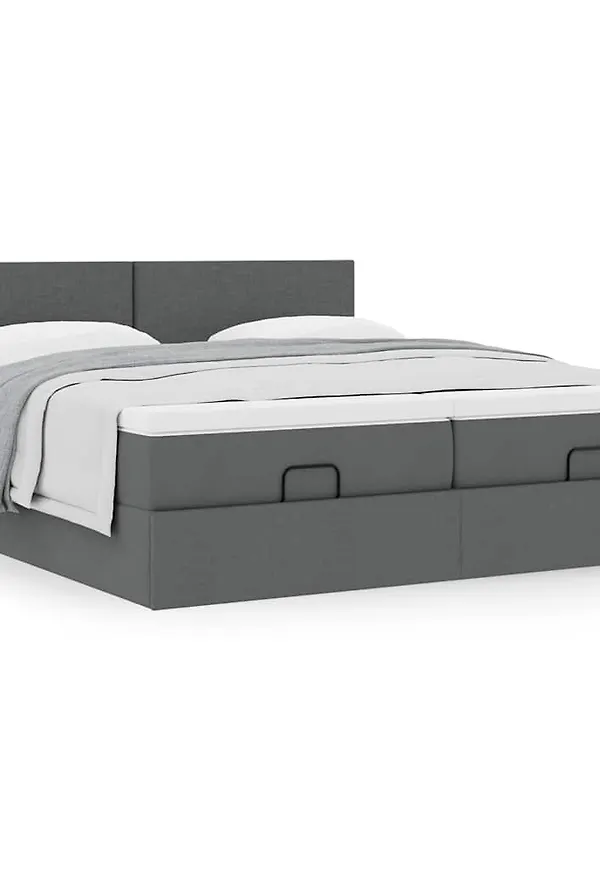 Grå dubbelsäng som passar perfekt till hösten 2025!