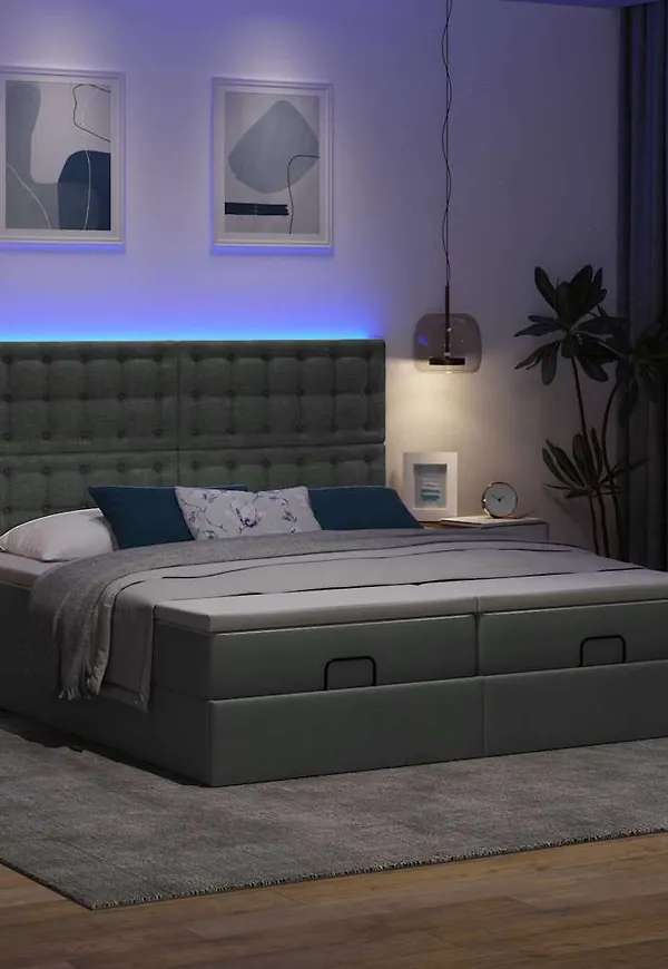 Superfin grå enkelsäng 2025 från vidaXL.