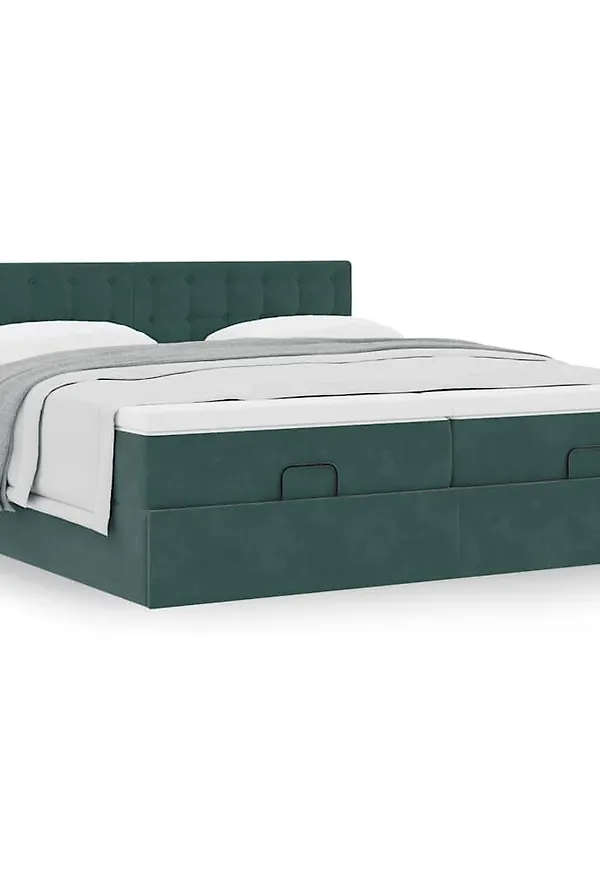 Grön vidaXL-enkelsäng i otroligt fin modell.