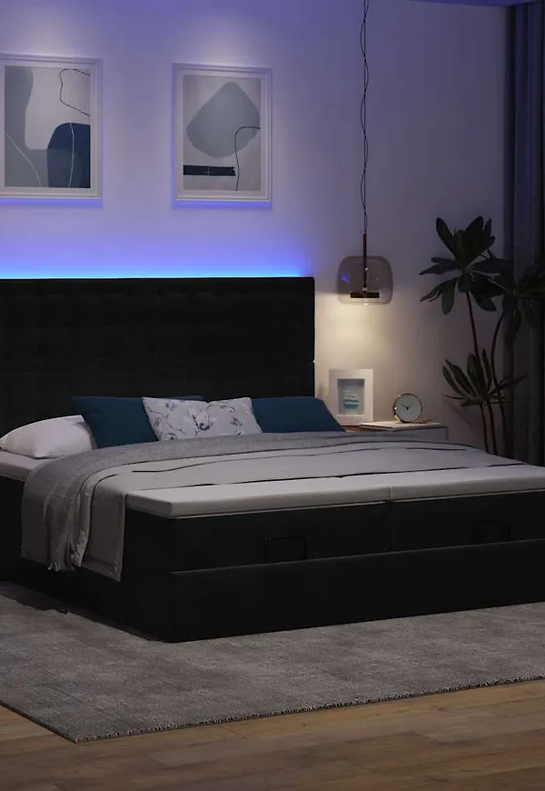 Skön enkelsäng i svart från vidaXL.