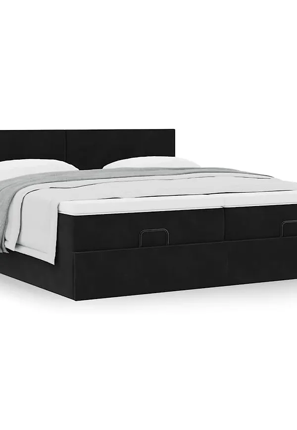 Svart vidaXL-säng i smickrande modell.