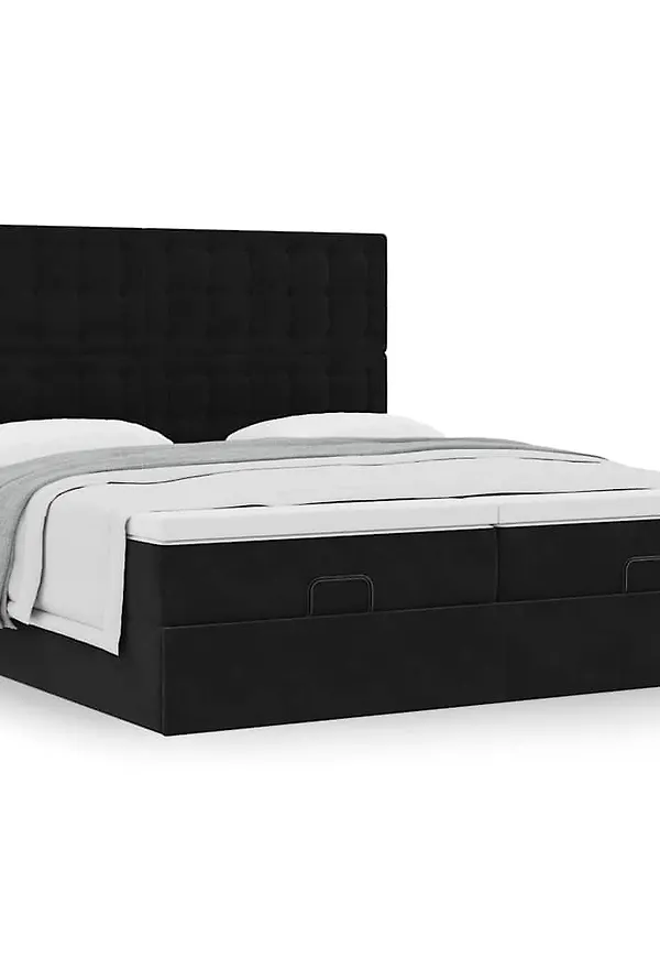 Stilren svart enkelsäng 2025 från vidaXL.