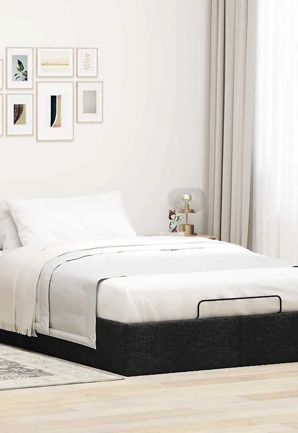 Svart vidaXL-sängram i trendig modell.