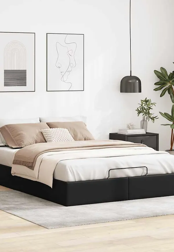 Exklusiv sängram i svart från vidaXL.