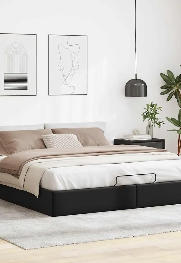 Snygg svart sängram 2025 från vidaXL.