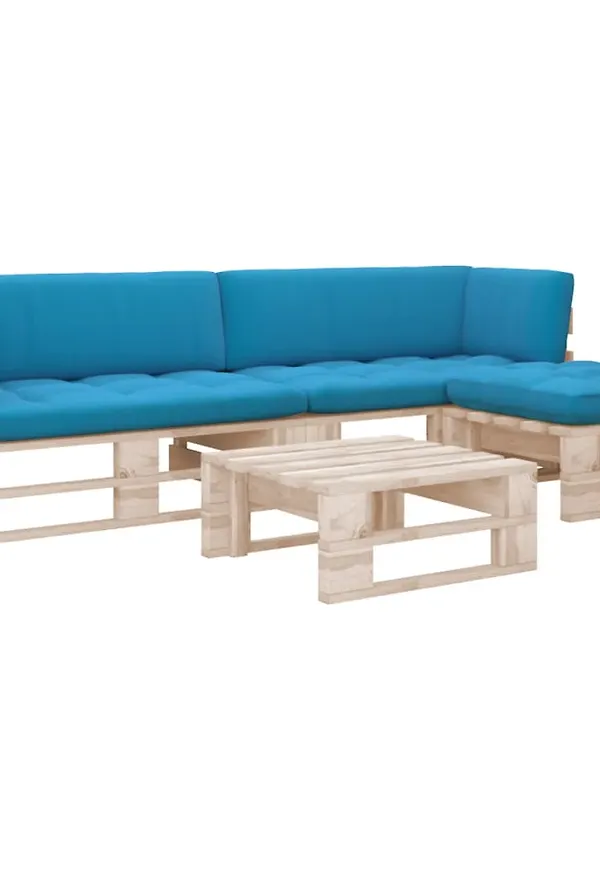 Exklusiv hörnsoffa i blått från vidaXL.