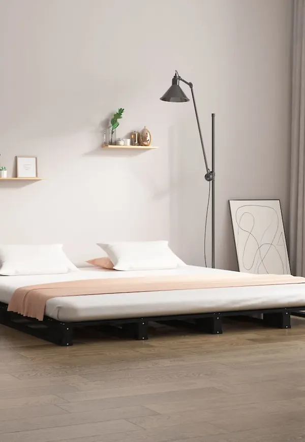 Supersnygg sängram i svart från vidaXL.