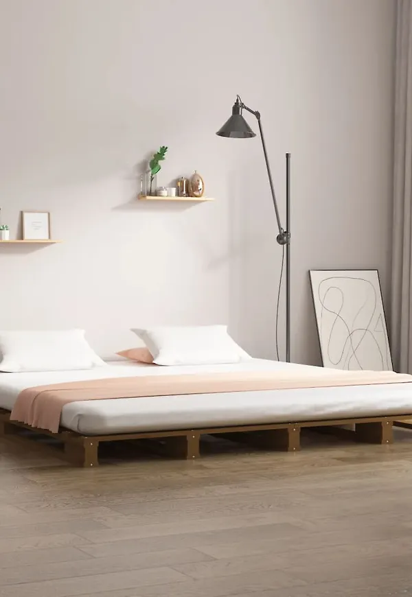 Trendig sängram i brunt från vidaXL.