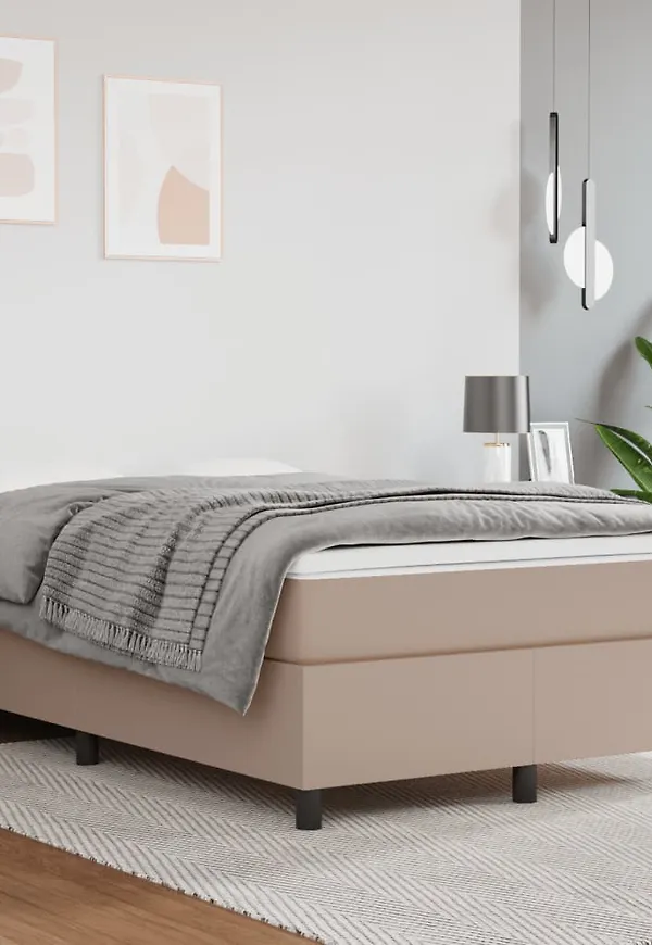 Ikonisk vidaxl säng i brun färg gjord i bomull.