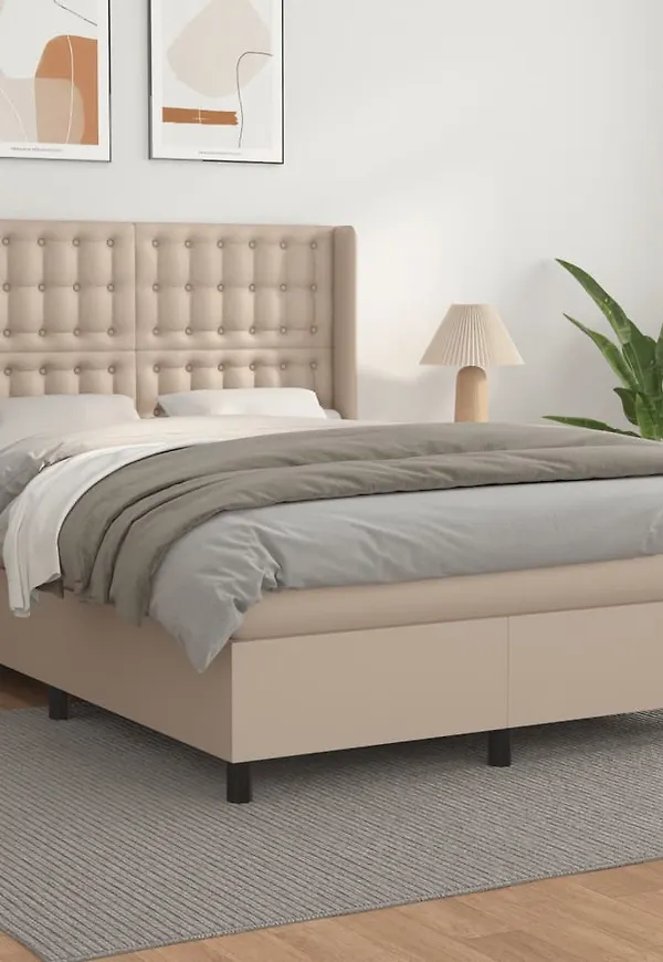 Brun vidaXL-bomullssäng i söt modell.