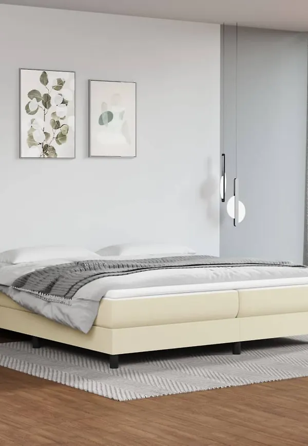 Elegant säng i vitt från vidaXL.