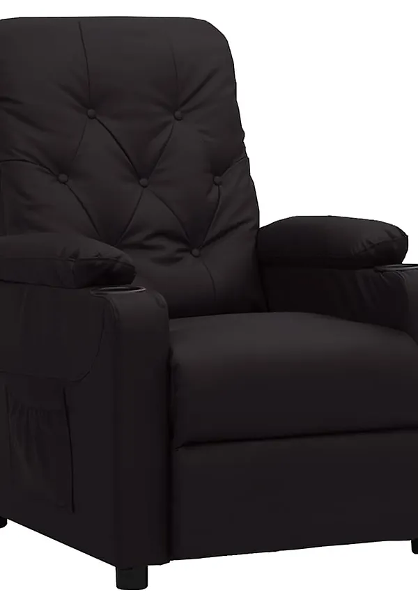 Jättefin reclinerfåtölj i svart från vidaXL.