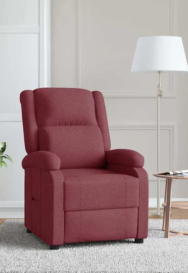 Vacker reclinerfåtölj i rött från vidaXL.