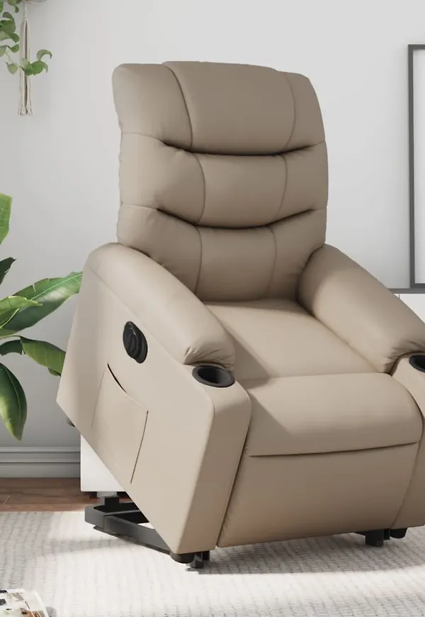 Brun vidaXL-reclinerfåtölj i stilren modell.