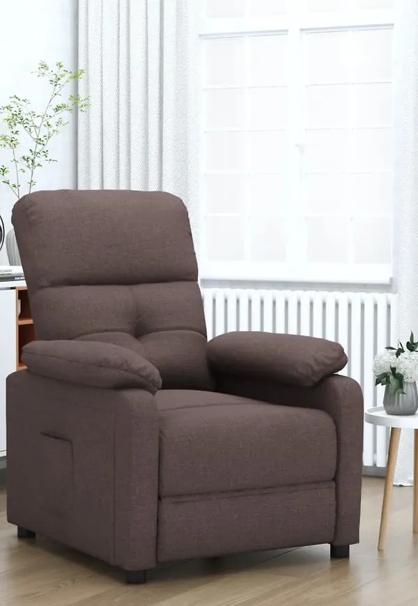 Stilren reclinerfåtölj i brunt från vidaXL.