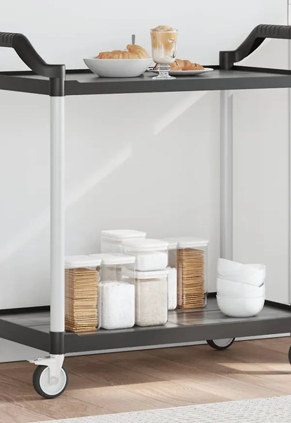 Svart vidaXL-drinkvagn i superfin modell.