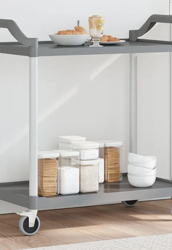 Skön drinkvagn i grått från vidaXL.