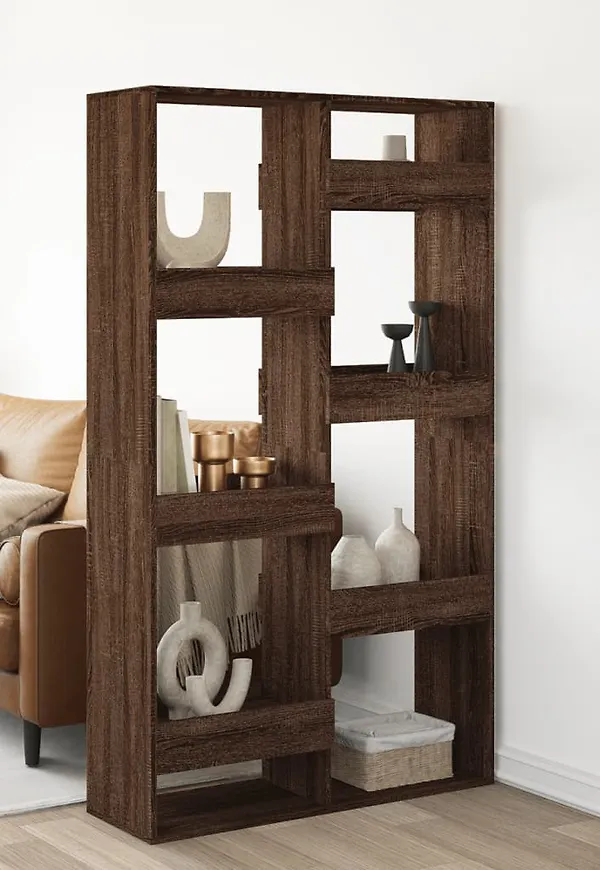 Brun vidaXL-ekhylla i moderiktig modell.