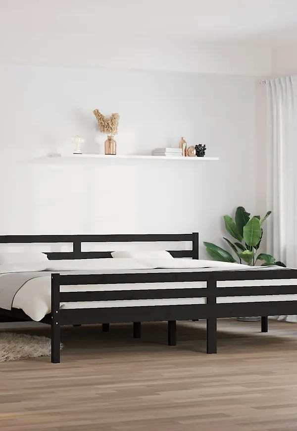 Svart vidaXL-säng i cool modell.
