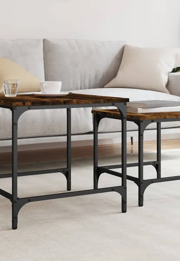 Mysig avlastningsbord i brunt från vidaXL.