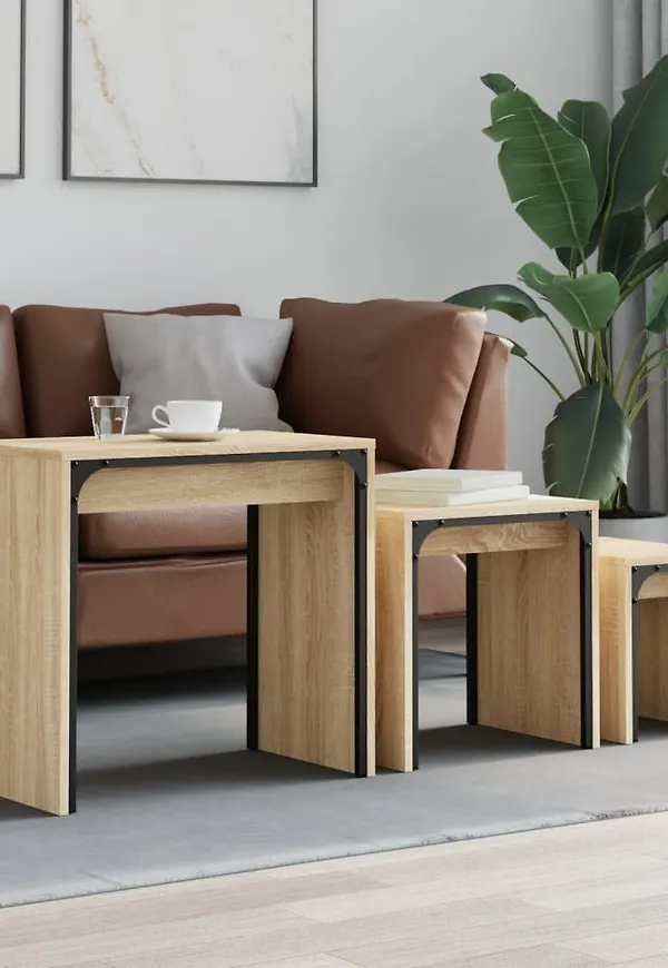 Superfin vidaxl bord i brun färg gjord i ek.