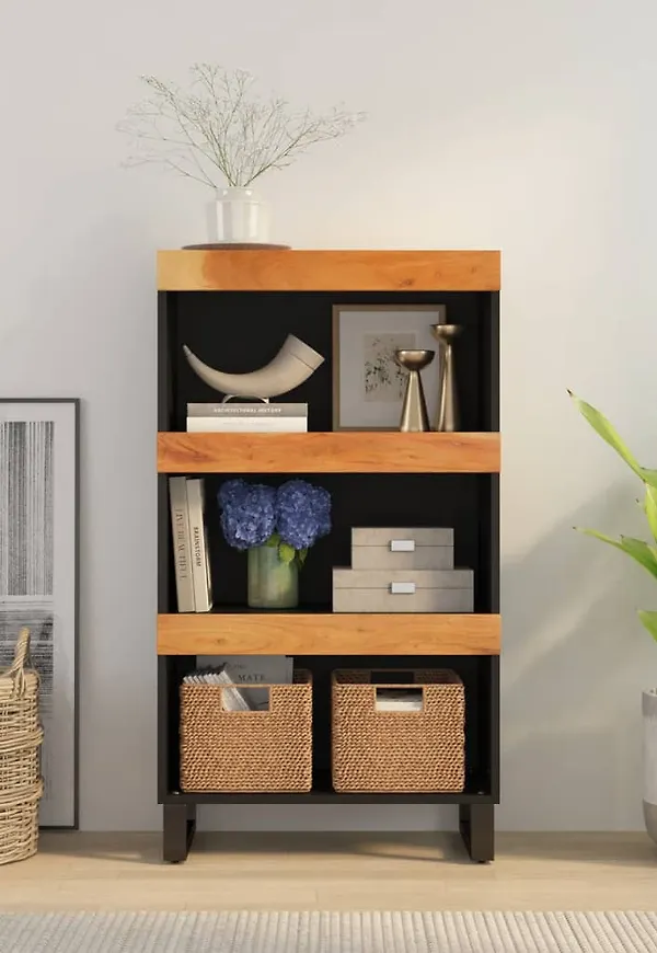 Snygg vidaxl nattduksbord i brun färg gjord i järn.