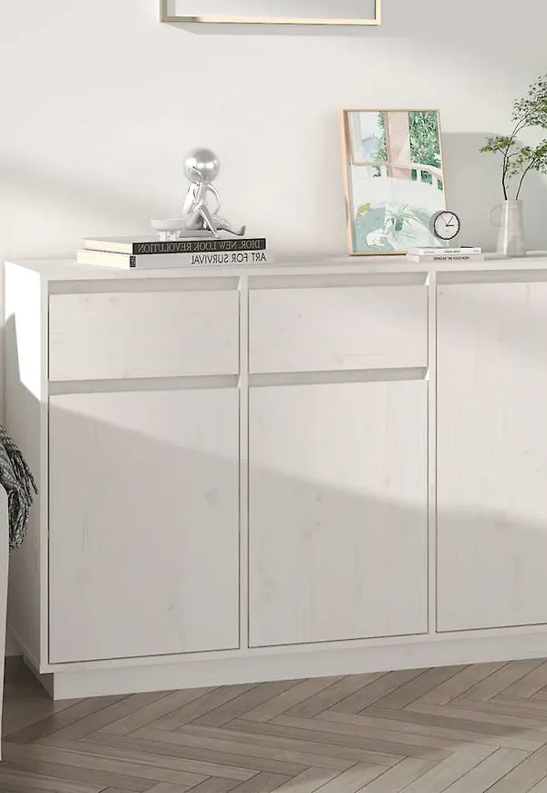 Vit vidaXL-skåp i otroligt snygg modell.