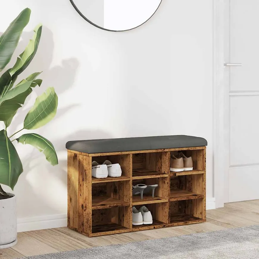 Supersnygg hallbänk i brunt från vidaXL.