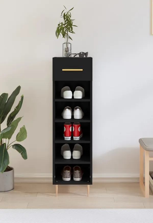 Stilriktig svart skåp i järn från vidaXL.