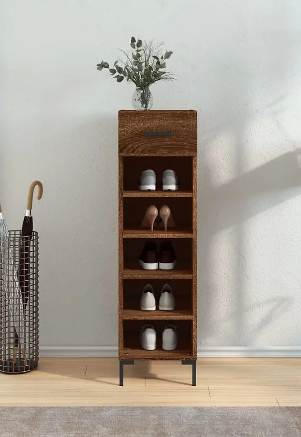 Komfortabel vidaxl skåp i brun färg gjord i ek.