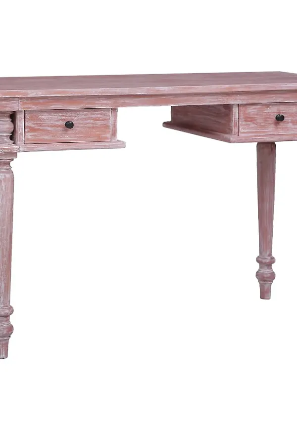 Trendig datorbord i brun färg gjord i mahogny.