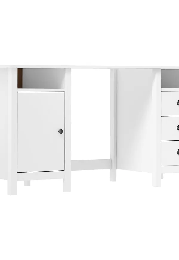 Vit vidaXL-datorbord i moderiktig modell.