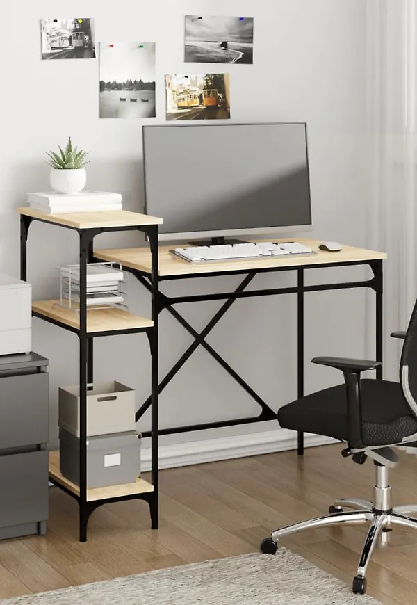 Brun vidaXL-järnbord i modern modell.