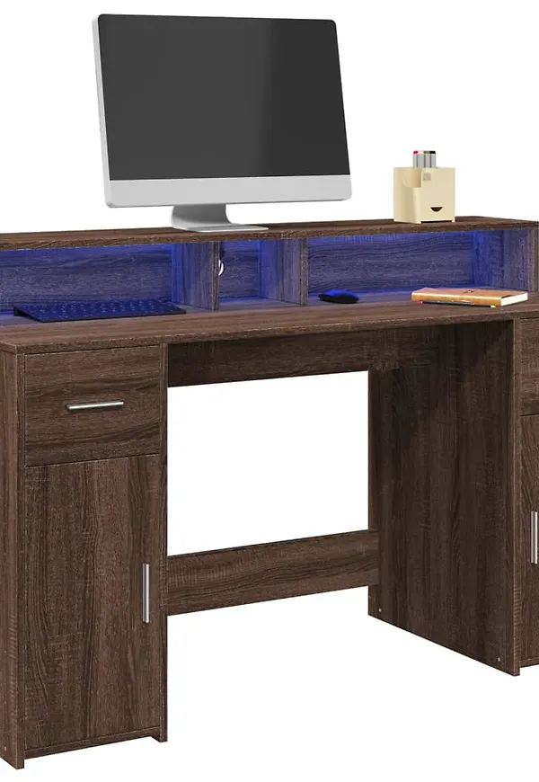 Jättesnygg vidaxl bord i brun färg gjord i ek.