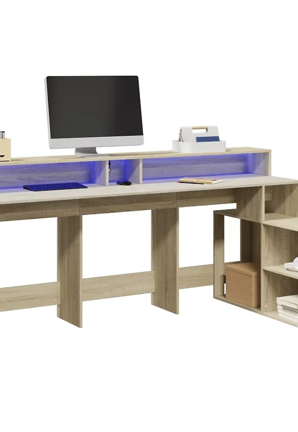 Superfin vidaxl bord i brun färg gjord i ek.